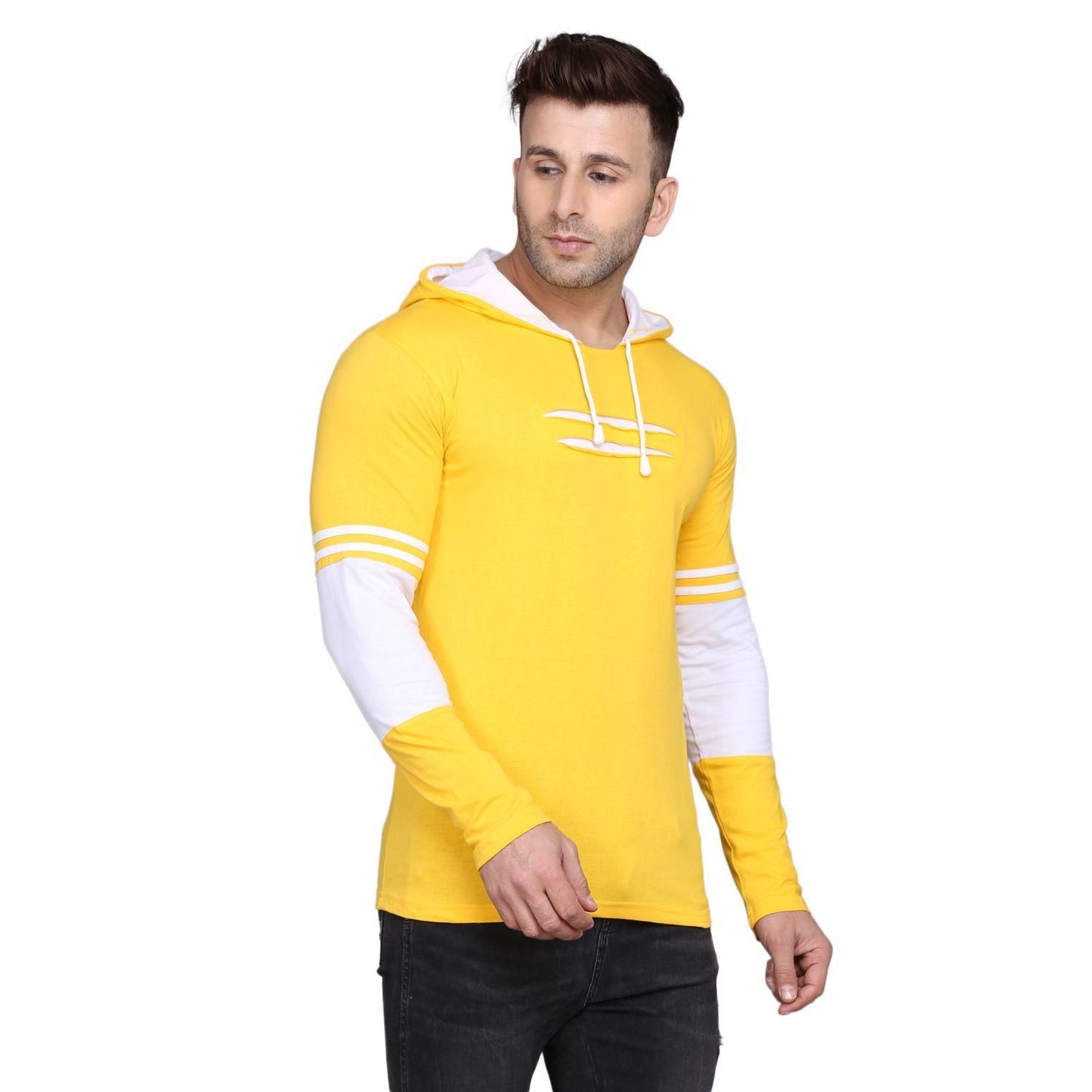 Denzolee Colorblocked Men's Hooded T-Shirt