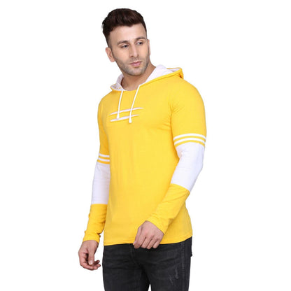 Denzolee Colorblocked Men's Hooded T-Shirt