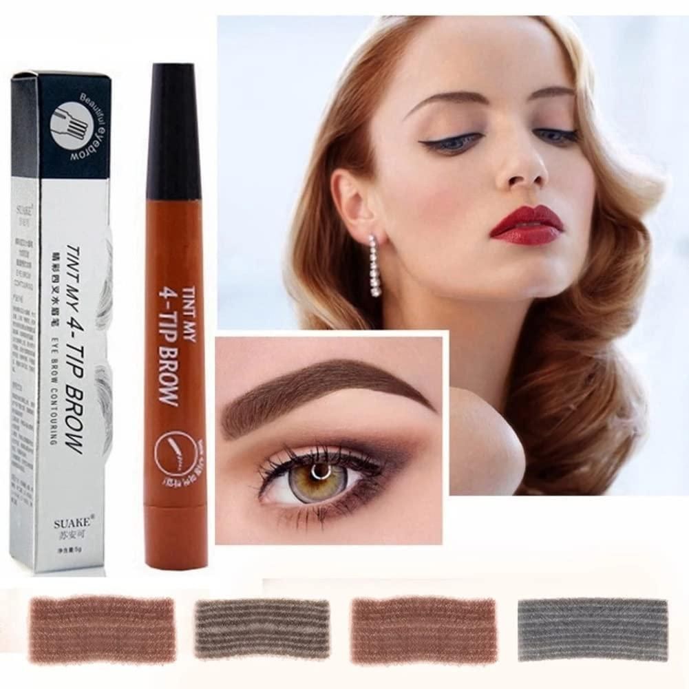 0) Waterproof 4 Points Microblading Eyebrow Pen – FastClix