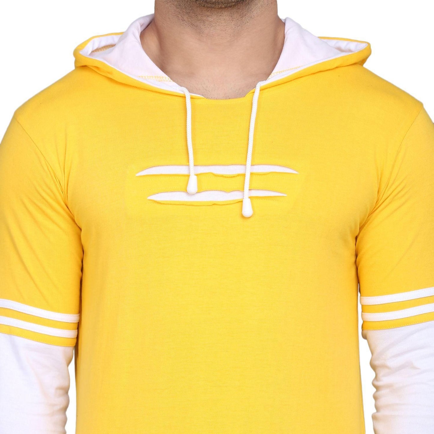 Denzolee Colorblocked Men's Hooded T-Shirt